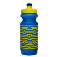 Фляга 0,6 Green Cycle STRIPES с большим соском, blue nipple/ yellow cap/ blue bottle